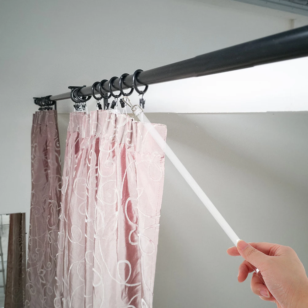 2 Stuks Acryl Gordijn Trekstang Transparante Draperie Wand Blind Tilt Wand Vervanging voor Verticale Jaloezieën met Haak