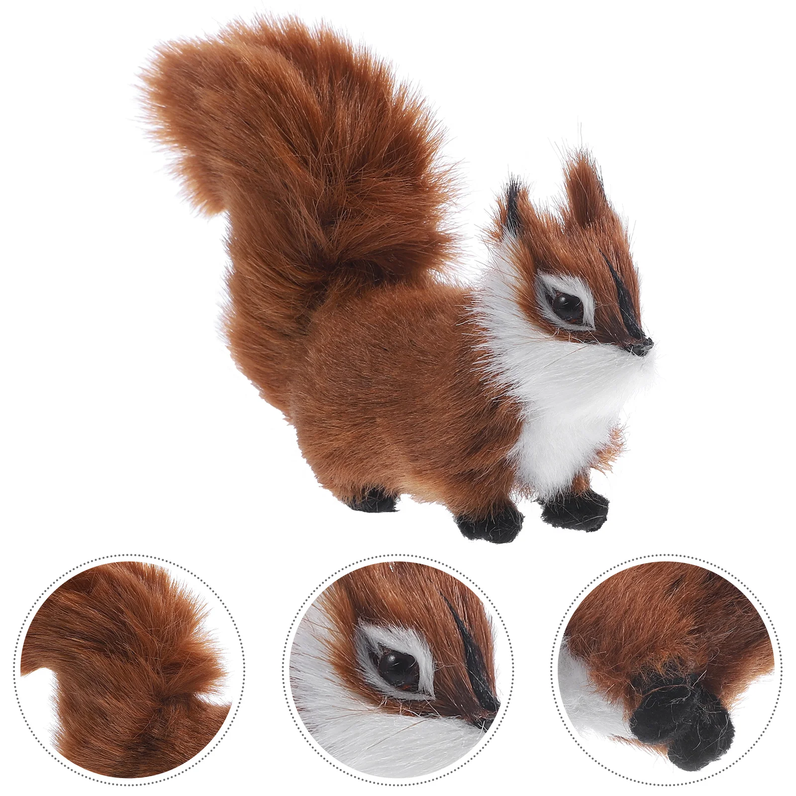 Adorable Plush Pendant Mini Furry Squirrel nament Squirrel Statue Festive Christmas Tree Decor Party Holiday nament