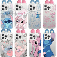 3D Ears Phone Case For OPPO A3X A5 Pro A38 A18 A60 A17 A74 A79 A15 A78 A36 A58 A98 A35 A35 A53 A76 A16K Casing Stitch Angel