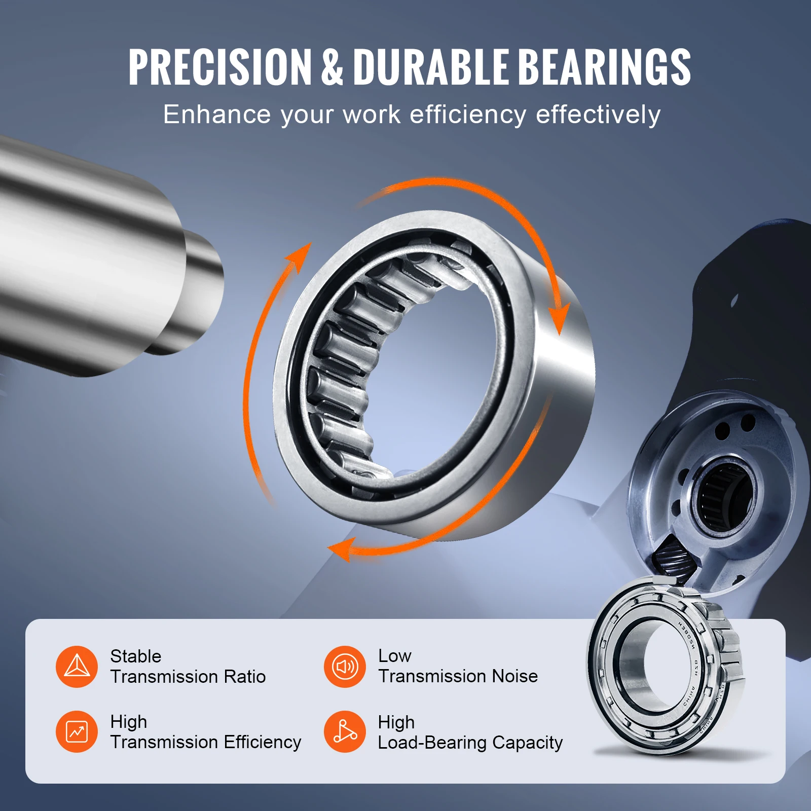 VEVOR AL-310S X-Axis Power Feed Kit for Bridgeport Milling Machine 0-200RPM 450 in-lb Torque Low Noise Precise Bearing Durable