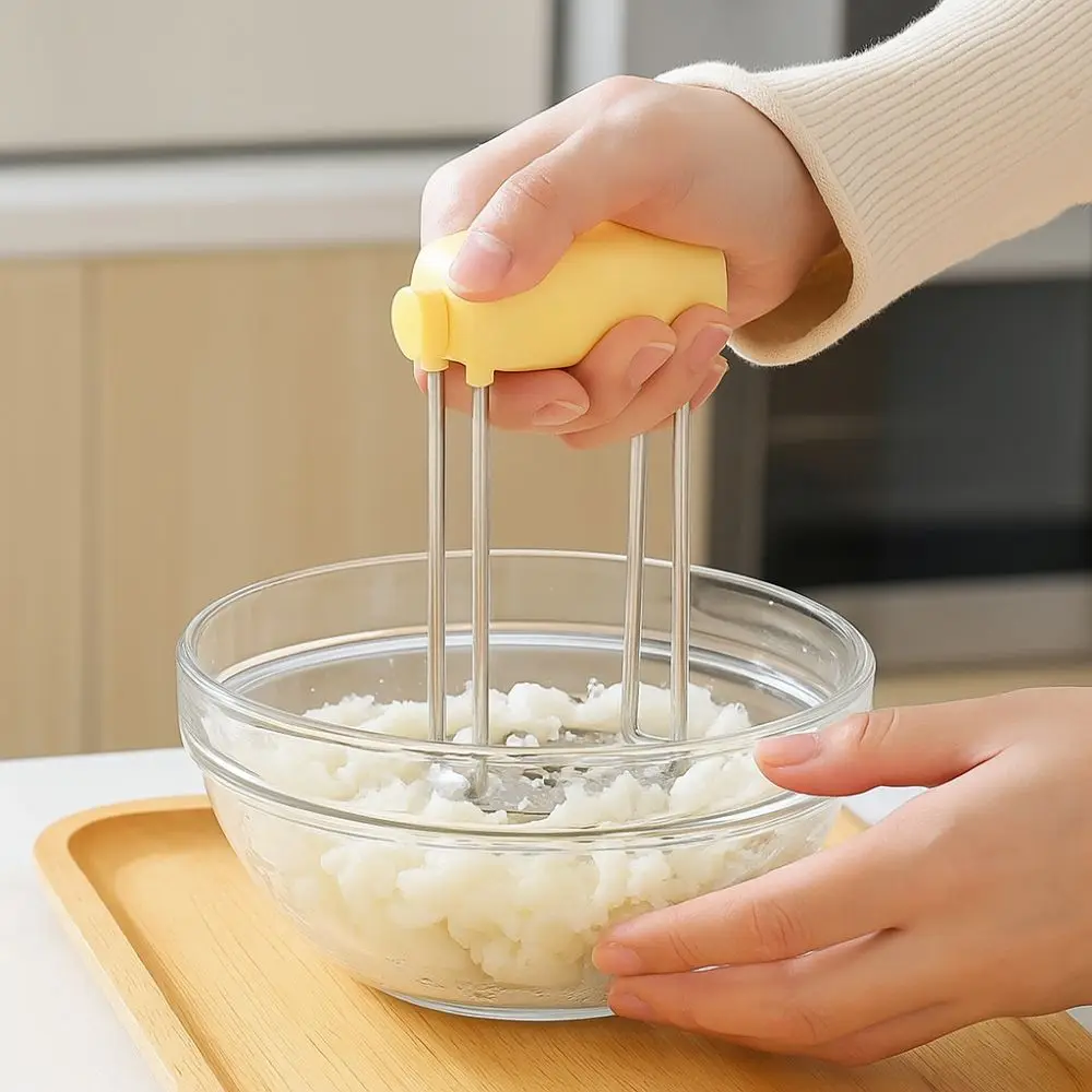 

Easy To Clean Manual Potato Masher Stainless Steel Durable Food Masher Household Potato Ricer Food Preparation