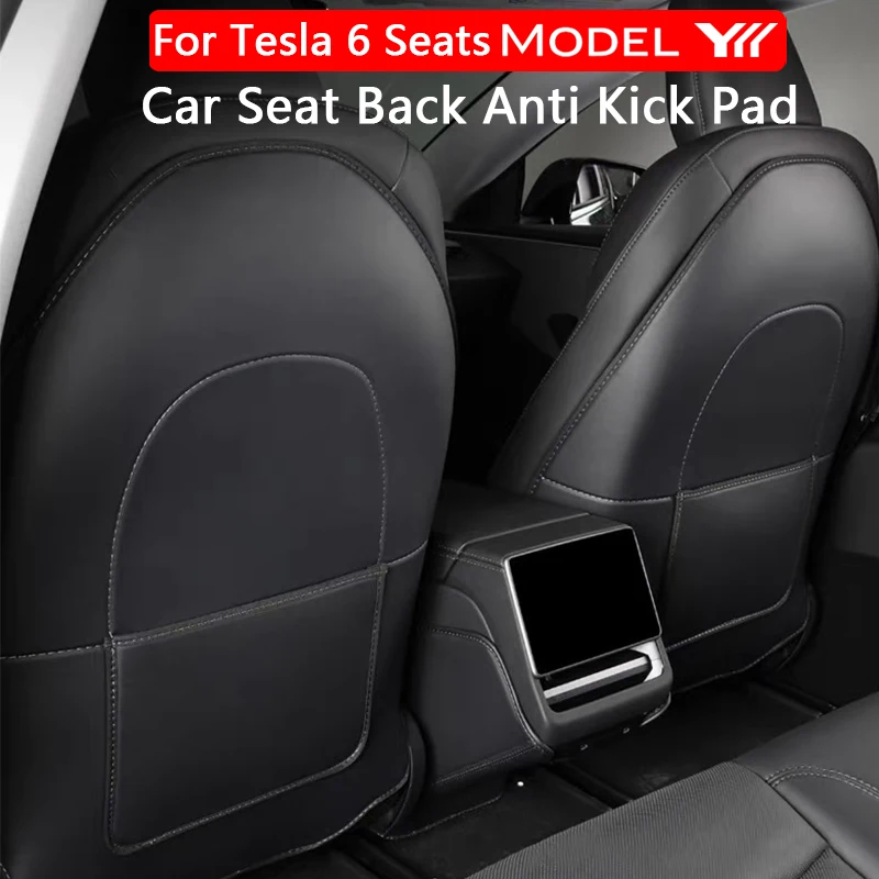 Car Seat Anti Kick Pad For Tesla Model YL 6-Seater Leather Full Surround First Row Seat Anti Scratch Protector Car Accessories