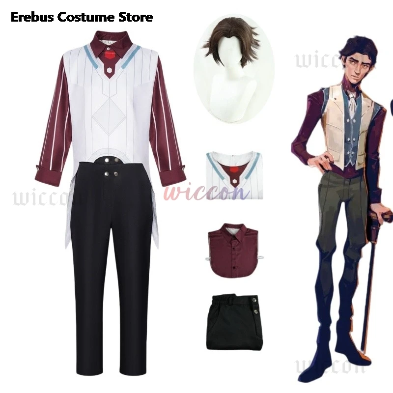 

Хэллоуин Arcane S2 Виктор Косплей Виктор Косплей Костюм Парик Игра LOL Косплей Мужская Униформа Карнавальный Вечерние Костюм Пальмены Наряд