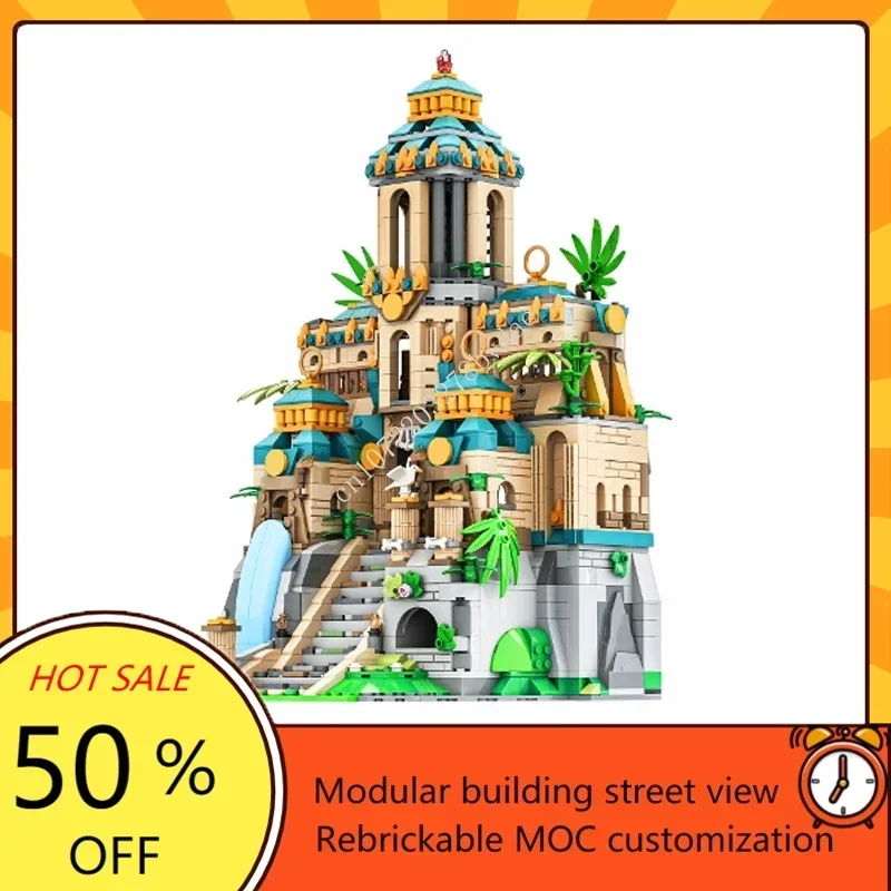 1395PCS Customized MOC Medieval Castle The Lost Temple Model Building Blocks Technology Bricks Creative Assembly Toys Kids Gifts