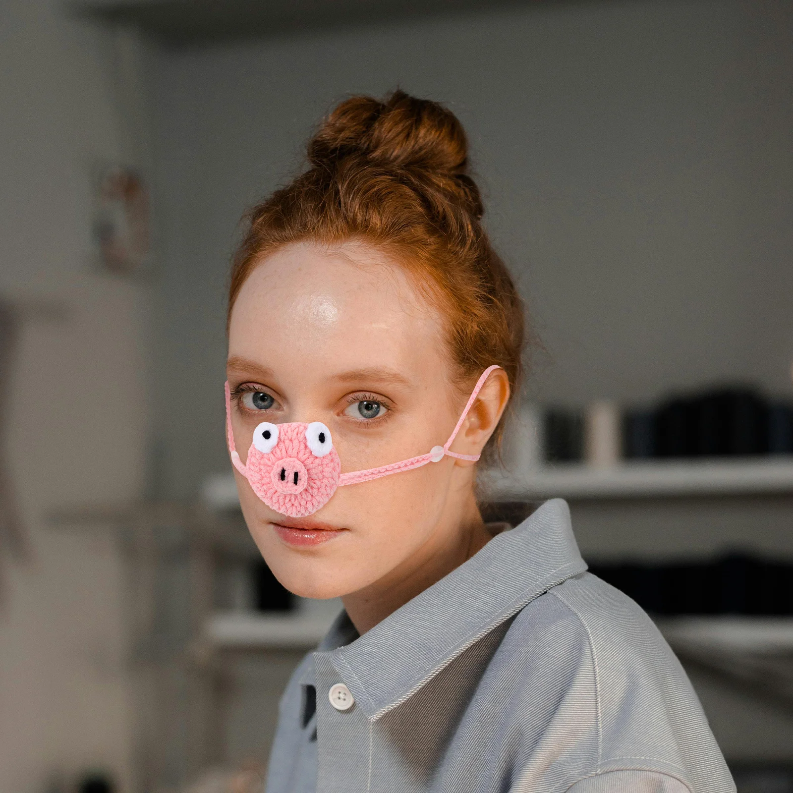 محبوك يدويا مكافحة الرياح الأنف حامي غطاء متماسكة دافئ لفصل الشتاء السفر في الهواء الطلق قابلة لإعادة الاستخدام الكروشيه دفئا ملحق النساء