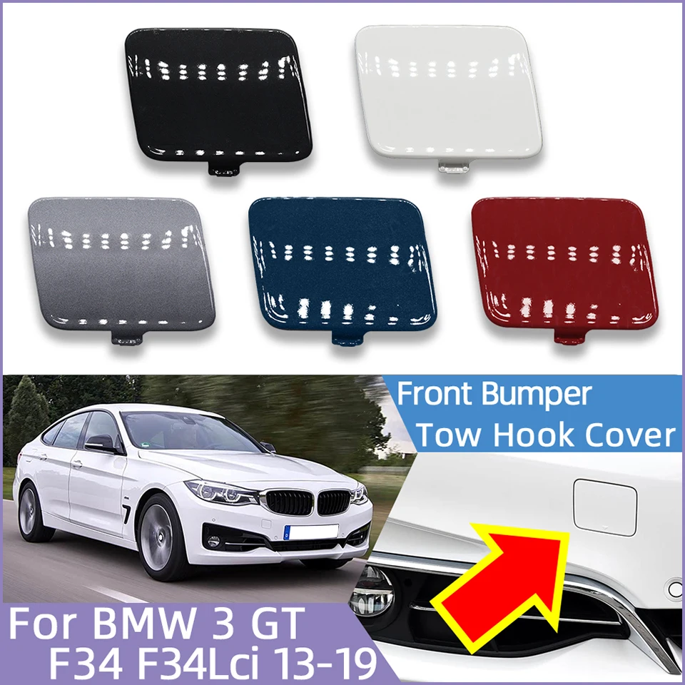 Front Bumper Tow Hook Eye Cover Cap For BMW 3 Gran Turismo GT 2013-2019 #51118099893 Auto Parts Towing Hauling Lid Shell Trim