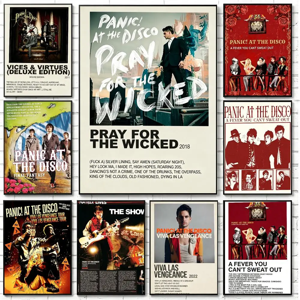 Band Panic at the Disco Poster Poster HD Printing Cozy Healing Style Wall Art Home Decor For Living Room Bedroom Gift