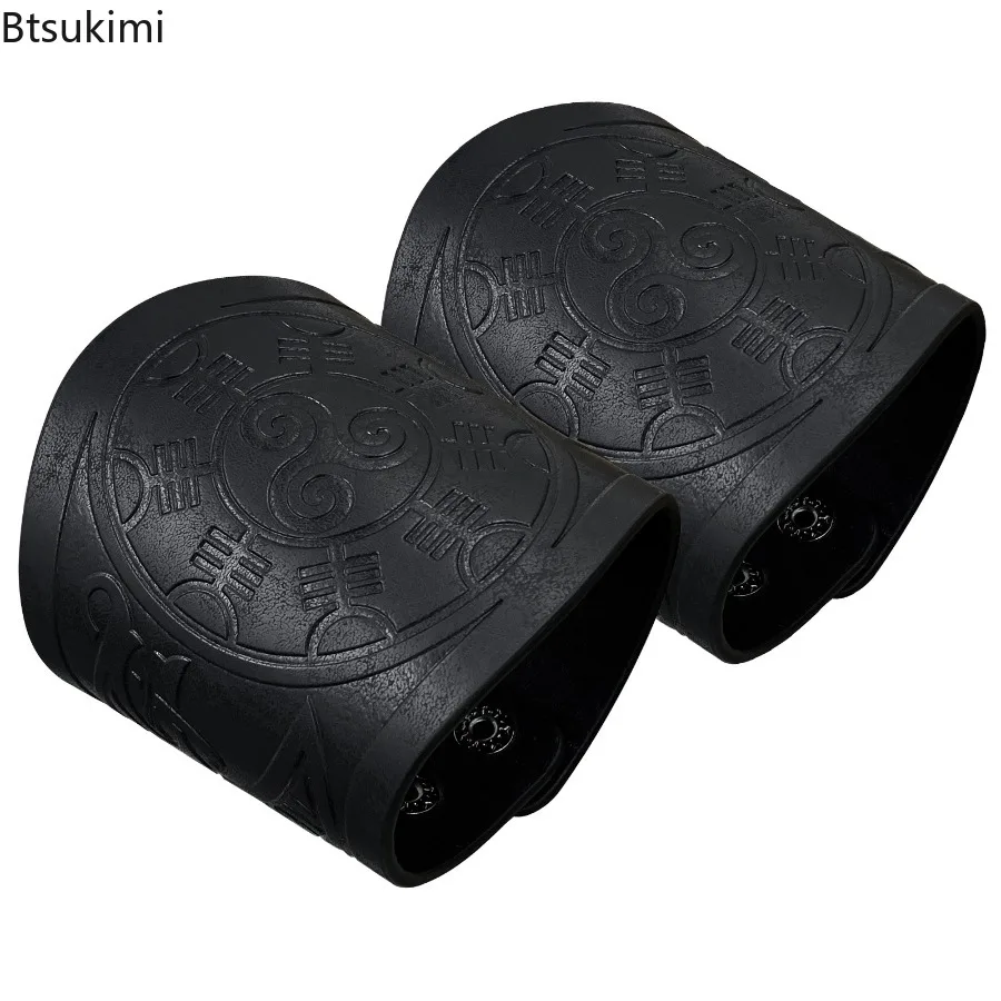 الفايكنج نمط خمر تنقش بو الجلود المعصمين درع القرون الوسطى معصمه هالوين المحارب فارس تأثيري حلي الملحقات #2