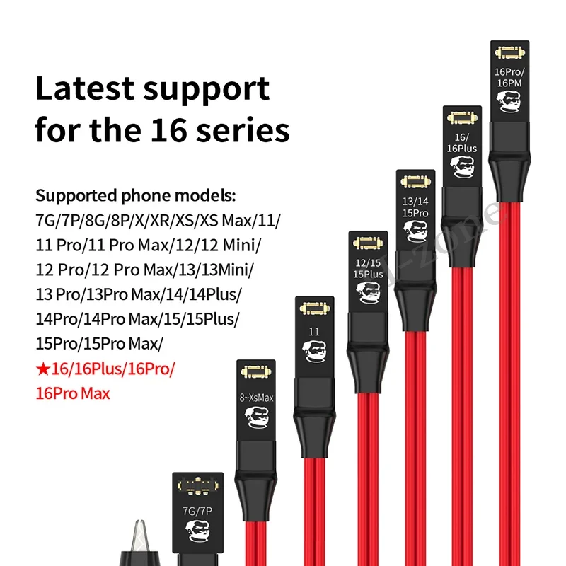 MECHANIC Phone Power Air Boot Line DC Supply Test Cable for iPhone 7-16 Pro Max, Motherboard Activation Repair Tool Cord