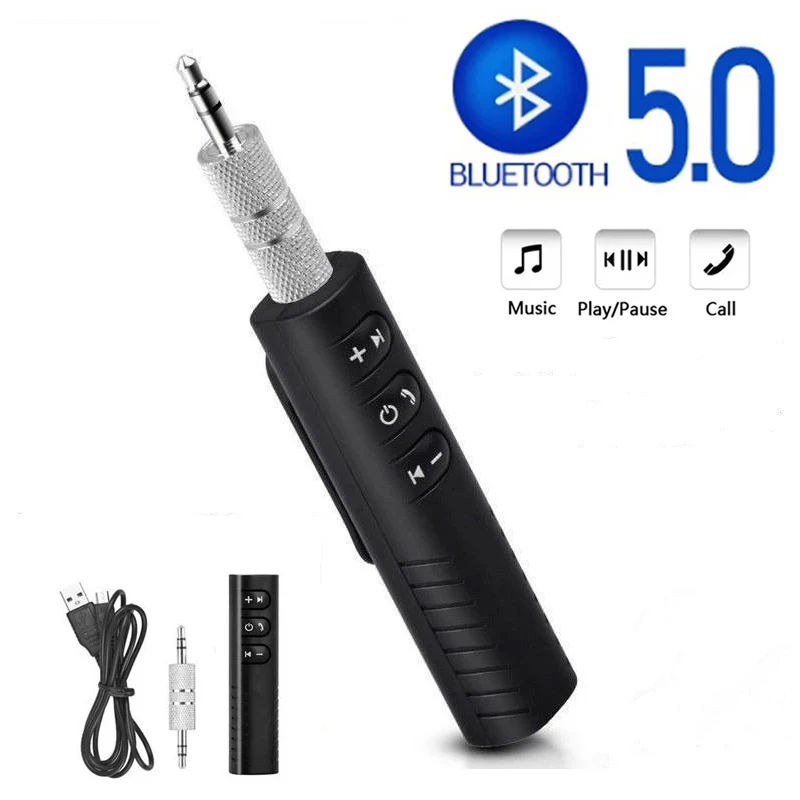 Wireless Bluetooth-compatible Receiver 3.5mm Jack for Car Music Audio Aux A2dp Headphone Adapter Bluetooth5.0 Reciever Handsfree