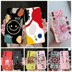 For Huawei Honor 70 Case FNE-AN00 FNE-NX9 Stylish Flower Cover Soft Silicone Phone Case For Honor70 Hono 70 Pro Plus Back Cover