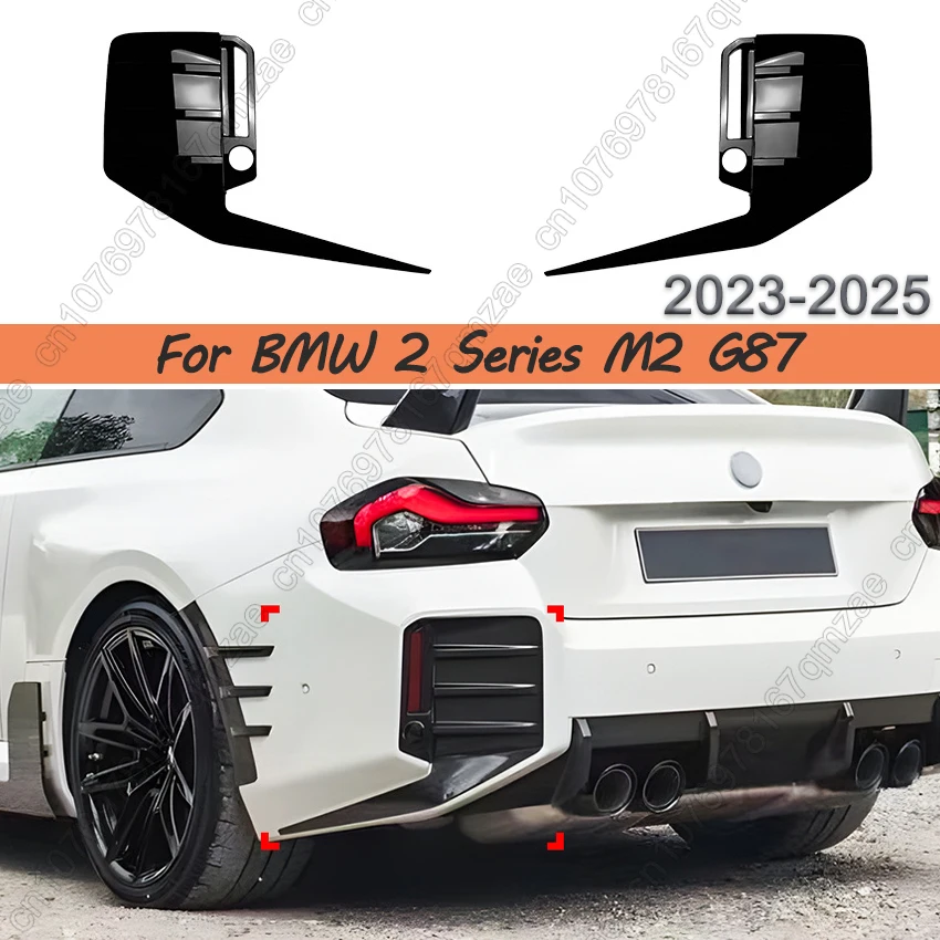 

Rear Bumper Splitter Fog Light Cover Air Vent Trim Side Outlet Intake Cover MP Style For BMW 2 Series M2 G87 2023-2025 Tuning
