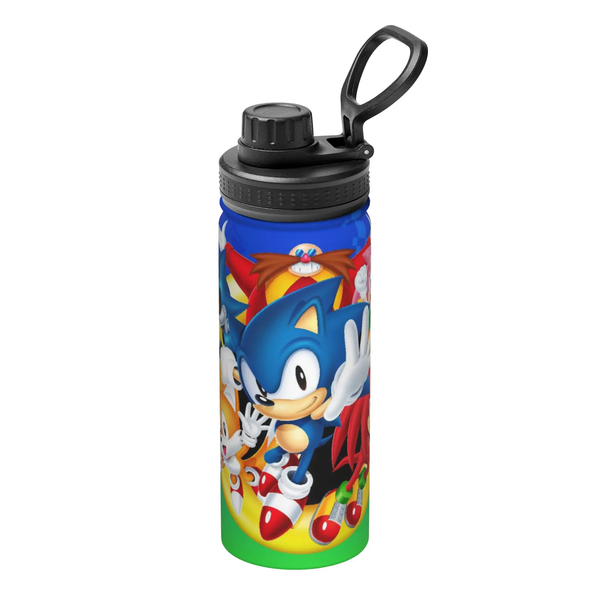 Shadow The Hedgehogs 18OZ Sport-Isolierkanne, Kaffeetassen aus Edelstahl, Büro- und Heimbecher für heiße und kalte Getränke
