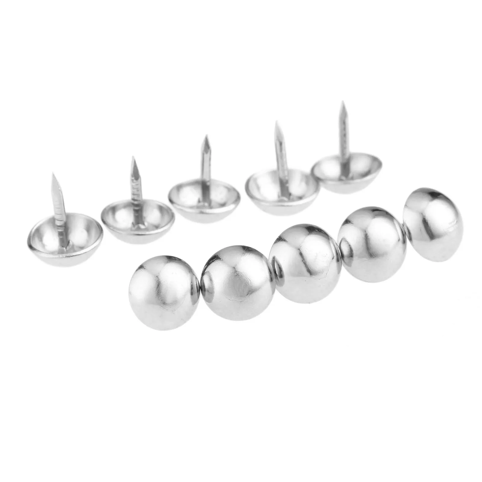 100Pcs 7x10mm Silvery Pushpin Doornail Hardware Decorative Upholstery Nail Jewelry Gift Box Sofa Decorative Furniture Tacks Stud