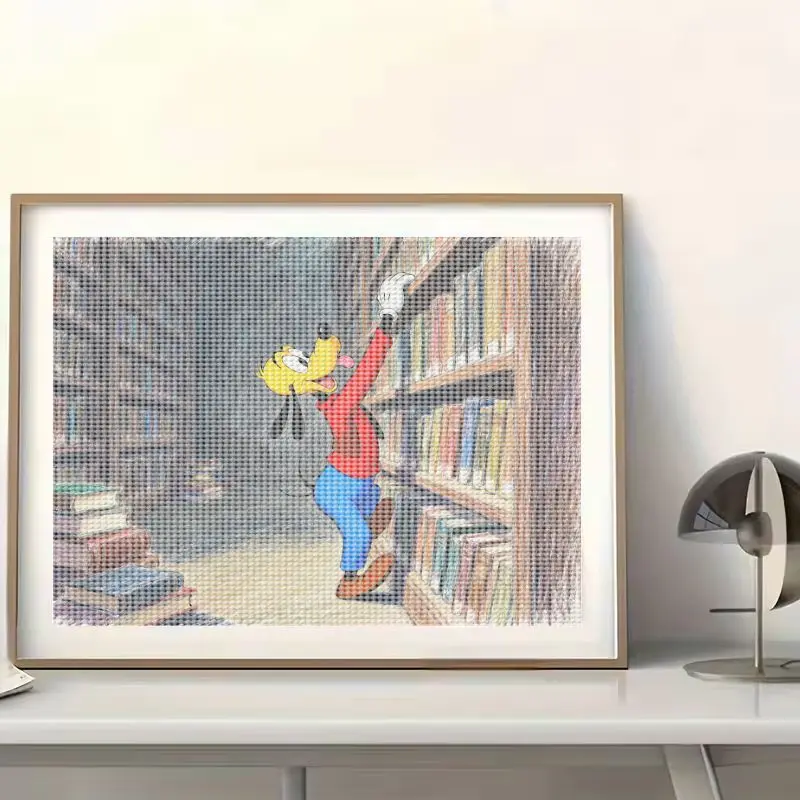 Aqui é um título de produto detalhado seguindo o estilo e as regras de Temu: 1 PC Bonito Disney Goofy Personagem de desenho animado 5D Pintura de diamante Ki