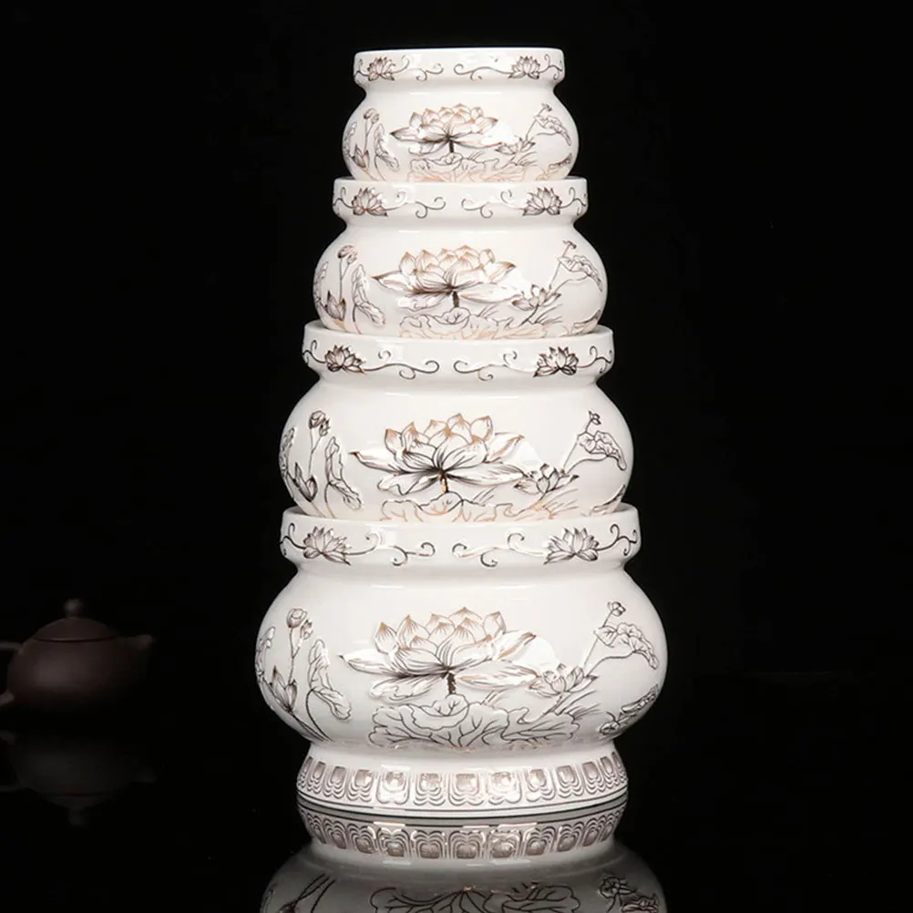 

Ceramic Incense Burner Fine Craftsmanship Retro Zen Style Home Office Decor Buddha Hall Aromatherapy Furnace Desktop Ornament