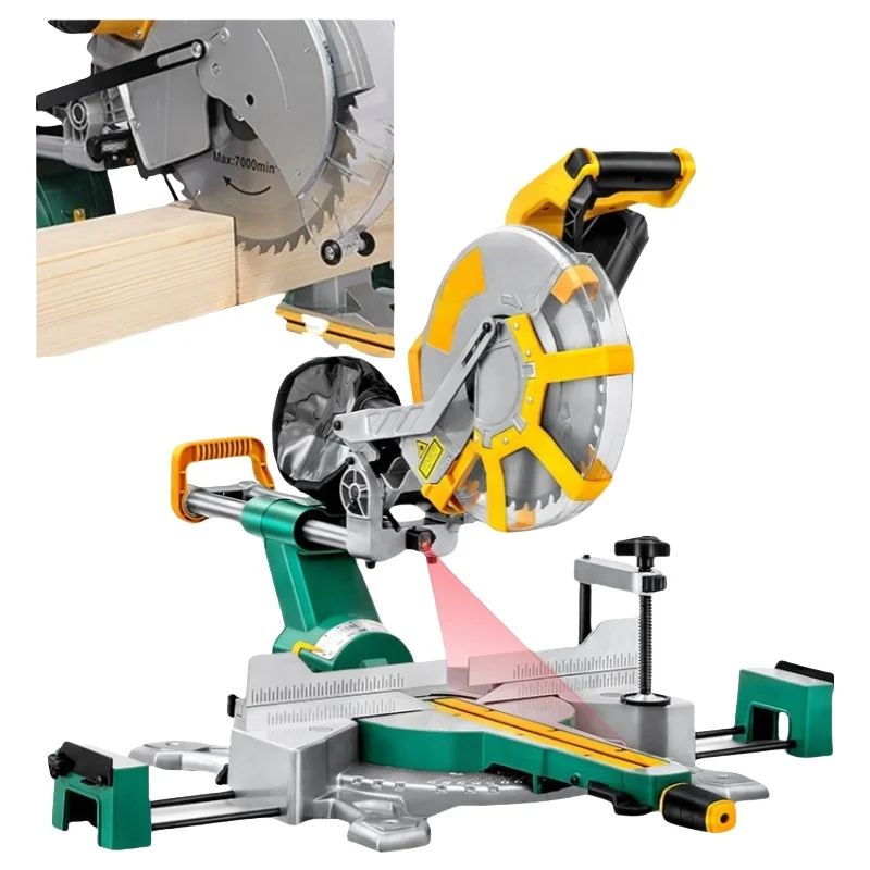 

Industrial Induction Motor Sliding Miter Saw New Aluminium Cutting Bench Top Compound Woodworking Machine Panel Saw
