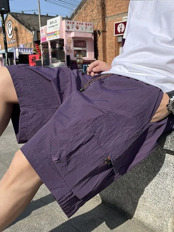 American Style Casual Workwear Shorts Men Summer New Five-Point Sports Trendy Brand Beach Big Boxer Shorts Loose Elastic Wais...