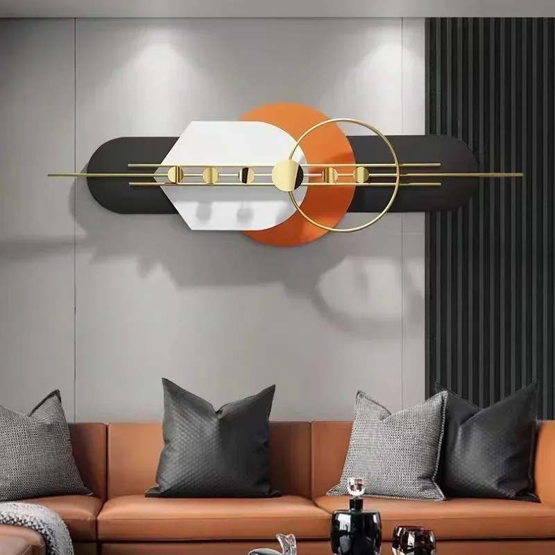 150x46 سنتيمتر بالجملة دروبشيبينغ المنتجات 2023 الجدار الديكور غرفة المعيشة أريكة التلفزيون خلفية جدار معدني الإبداعية الحديد معلقة #4