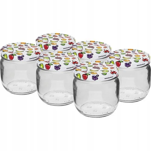 Een glazen pot met schroefdop TO fi82/6 370 ml - 6 stuks