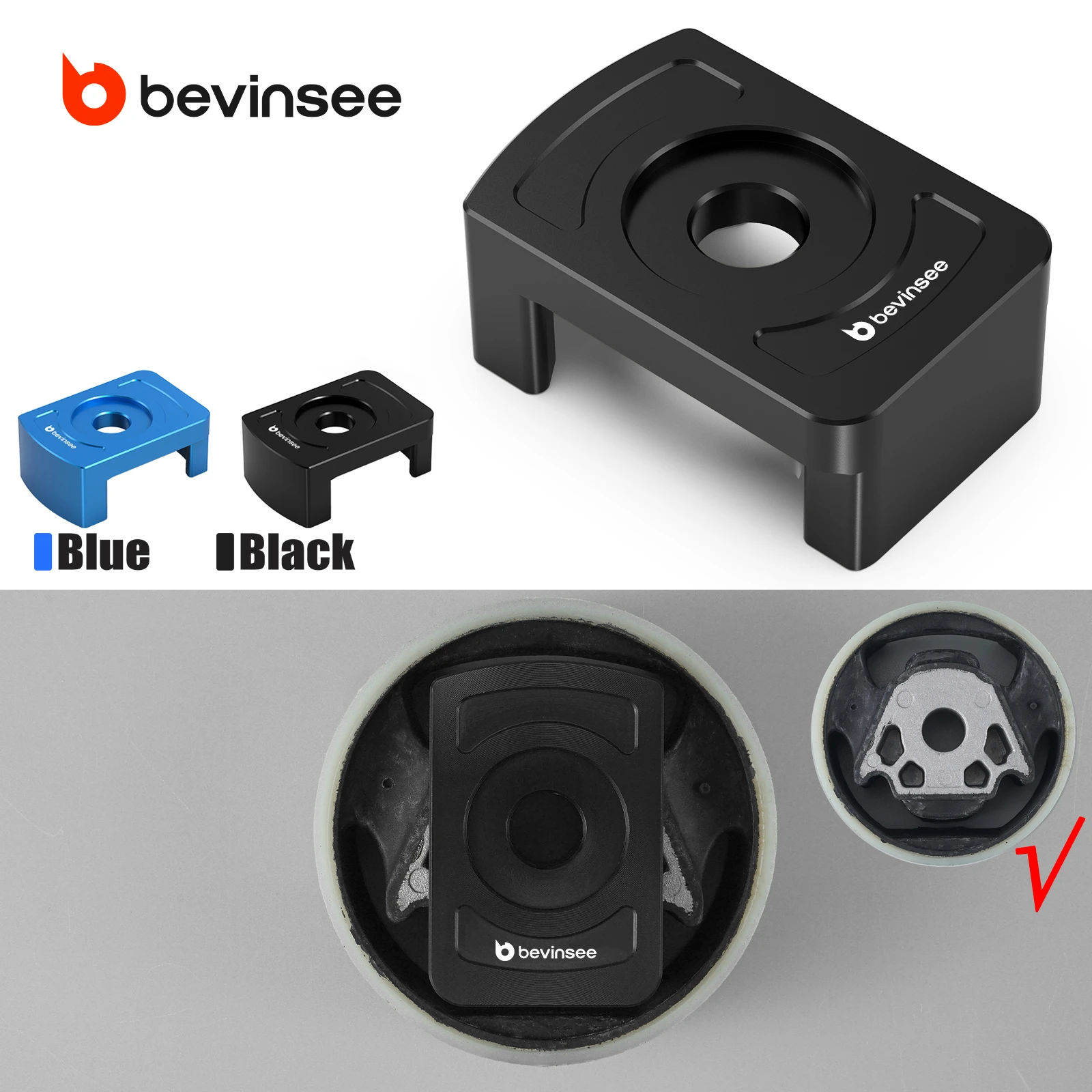 

BEVINSEE Lower Motor Mount Insert for Audi A3 8P, for VW for Golf for Tiguan, for SEAT Leon 1P/Altea 5P, for Skoda Octavia 1Z
