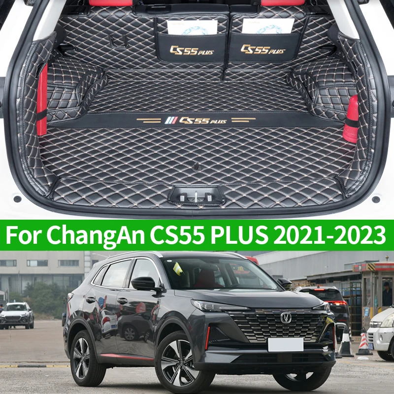 Trunk Frunk Mats For Changan CS55 Plus 2021 2022 2023 Year All-Weather Cargo Liners Car Boot Lower Compartment Cover Protector