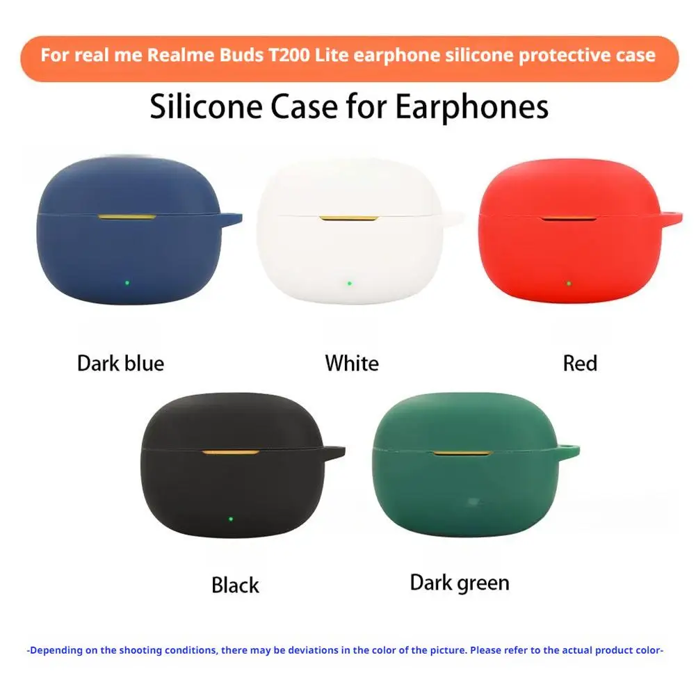 For Realme Buds T200 Lite Headphone Case Bluetooth Soft Silicone Headphone Case