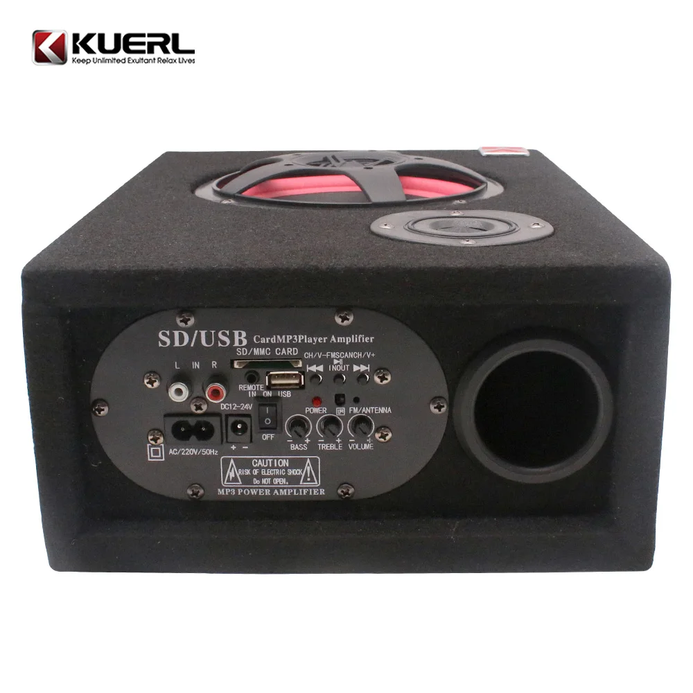 Factory Direct Supply 12/24/220V Active Slim Car Audio Subwoofer Portable 6 Inch square Subwoofer