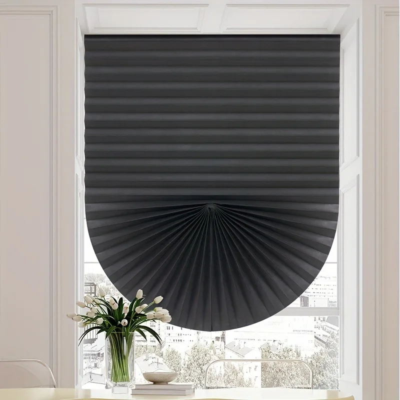 Shades Self-adhesive Half Windows Nonwoven Folding Curtain Bathroom Balcony Living Room Balcony Curtains Pleated Blinds