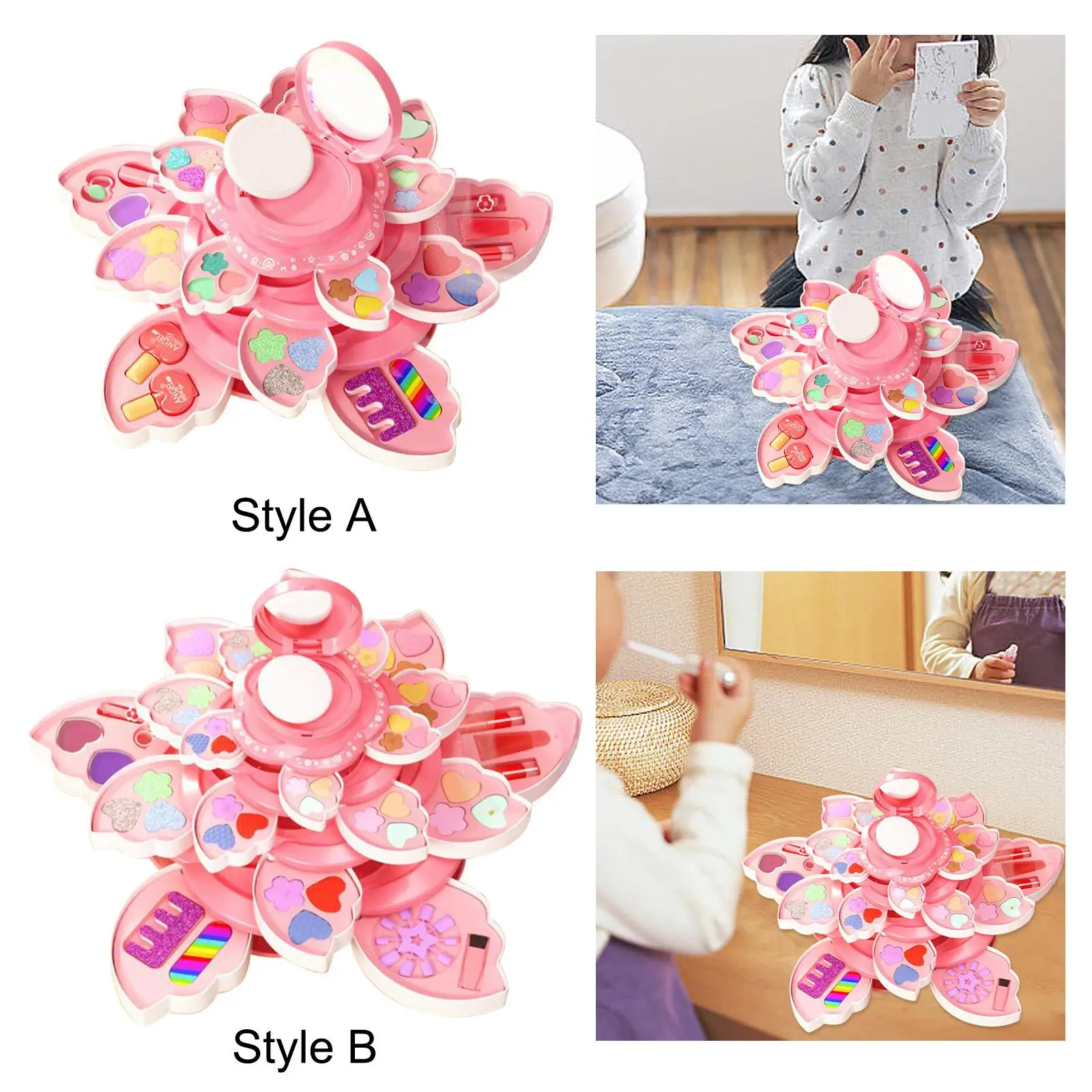 ごっこ遊び用おもちゃメイクセット、3歳から5歳以上のお子様向けビューティーキット
