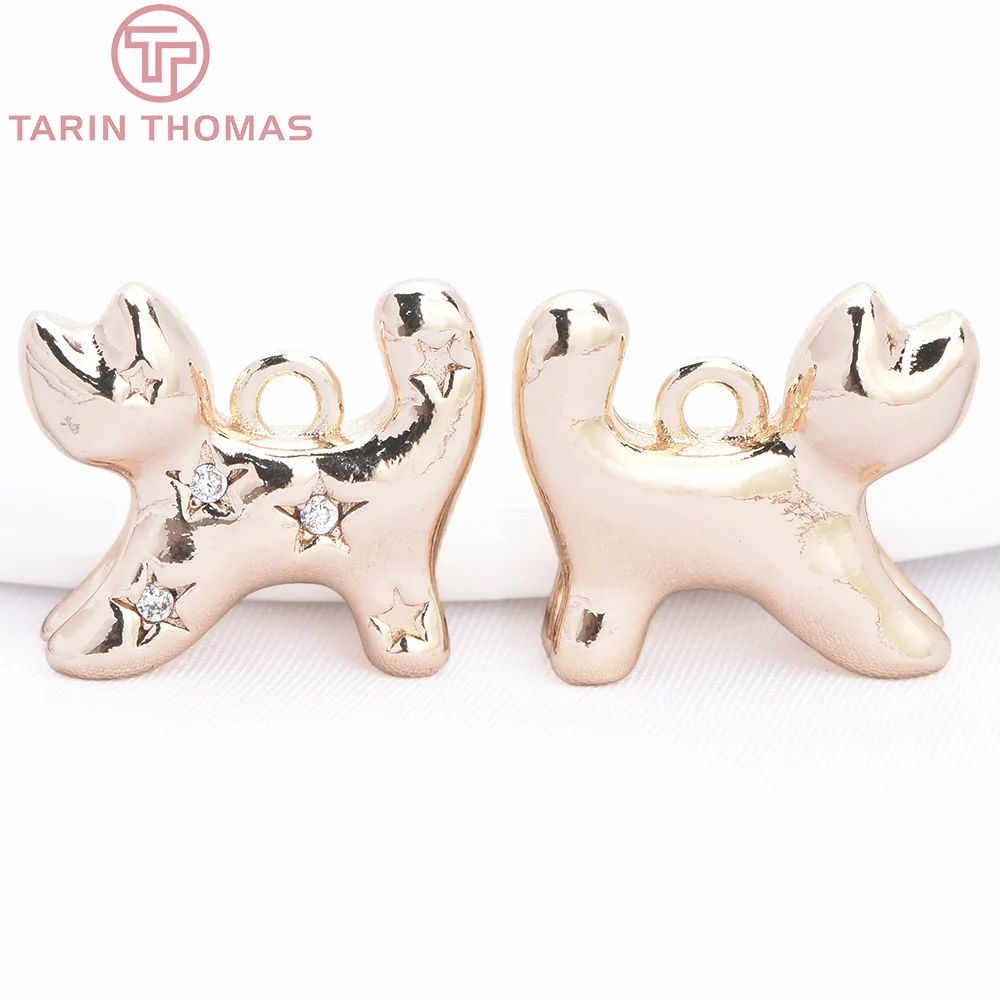 (9376) 24K Gold Color Brass with Zircon Animal Series Snail Elephant Shaped Pendants High Quality Diy Jewelry Making Accessories