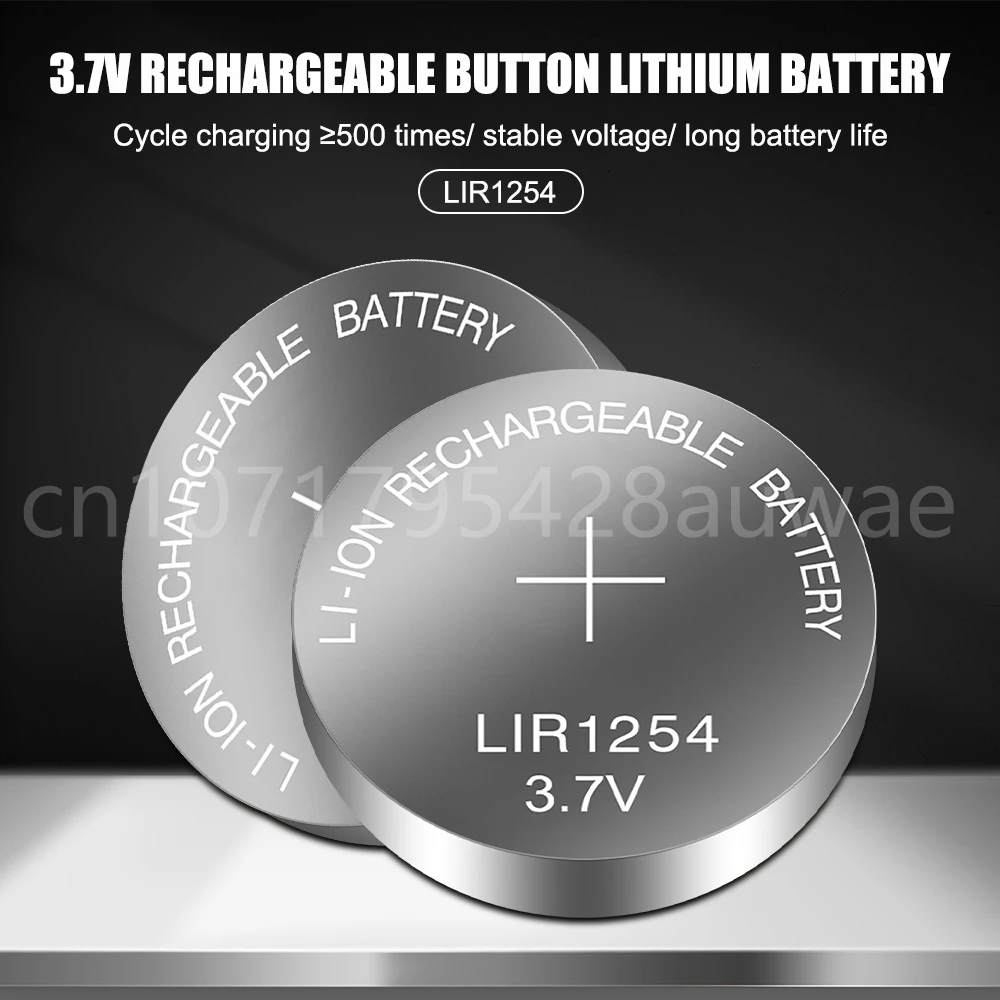 1-5PCS Rechargeable Lithium Battery LIR1254 Button Type Rechargeable Battery 65mAh Cylindrical Wireless Bluetooth Headset