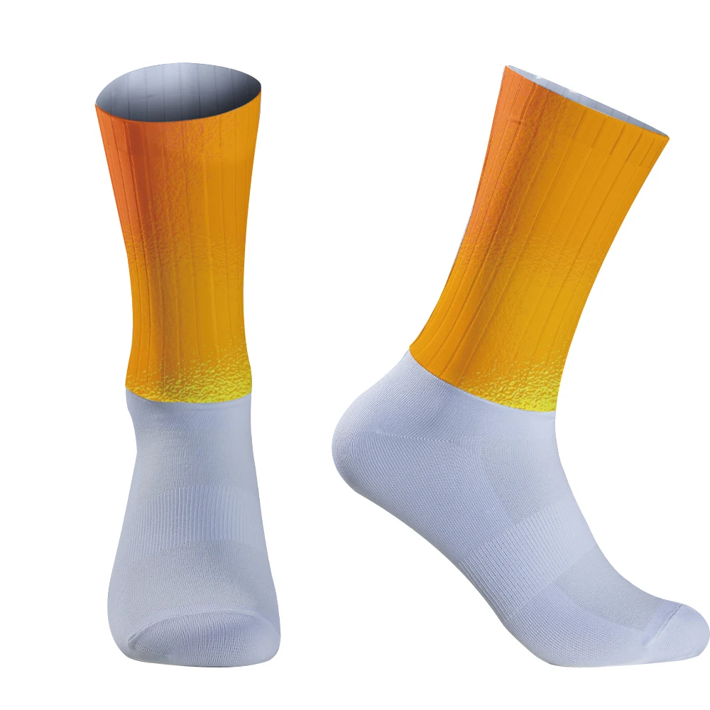 Calcetines de ciclismo para hombre y mujer, medias transpirables de Color sólido para deportes al aire libre, carreras y correr, novedad de 2024