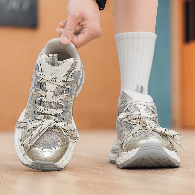 أحذية رياضية رجالية فاخرة - مدرب كاجوال مسامي، أحذية جري عصرية وأحذية تنس بدون كعب للرجال #3