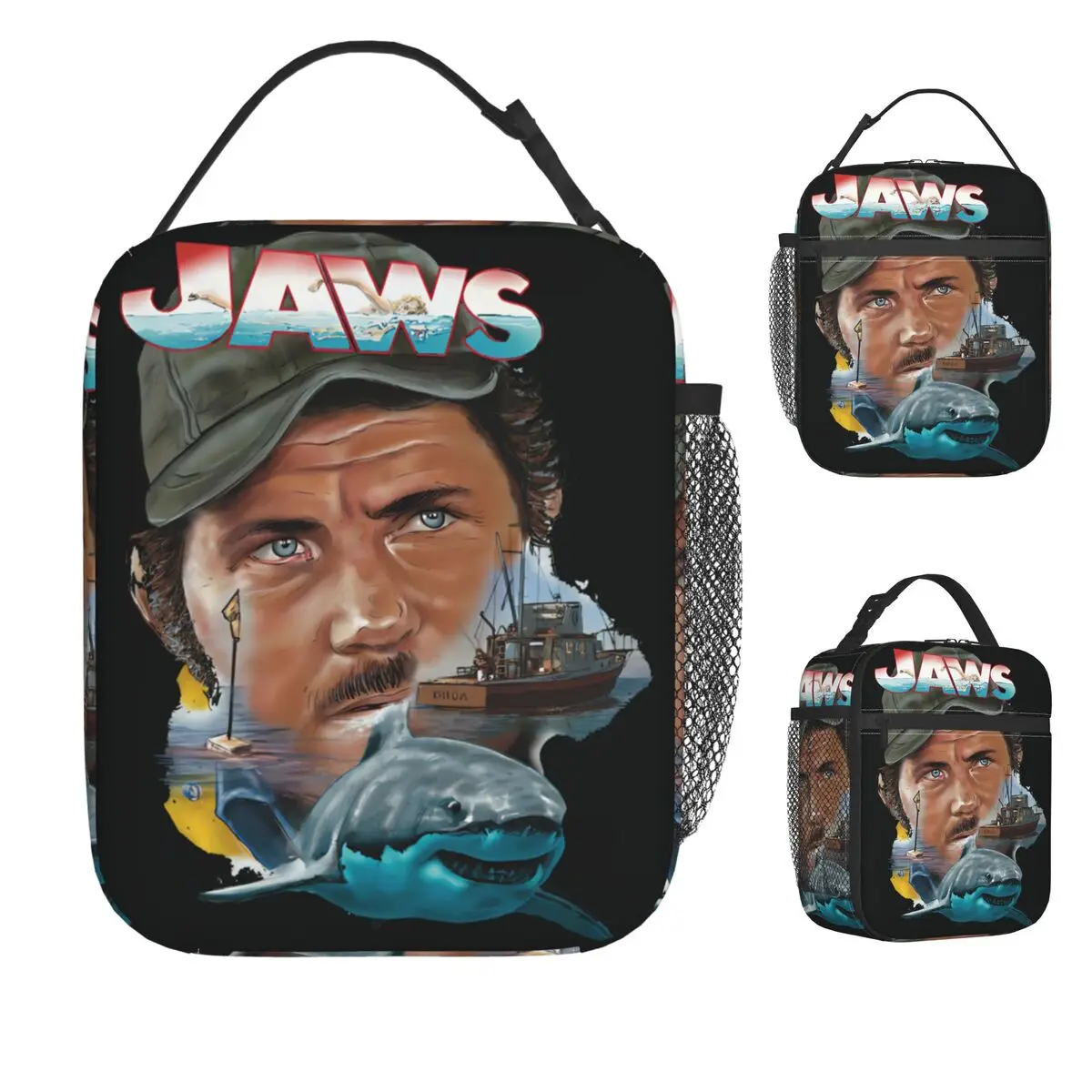 

Сумка для обеда Jaws Tribut, винтажная коробка для завтрака для мужчин, дорожная портативная сумка-холодильник, термосумки для обеда на заказ