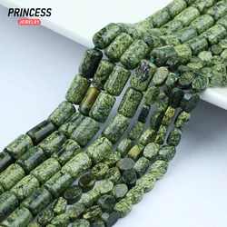 A++ Natural Russian Serpentine Jade Tubular & Oval Shape Beads for Jewelry Making  Wholesale Stone Beads  DIY Accessories