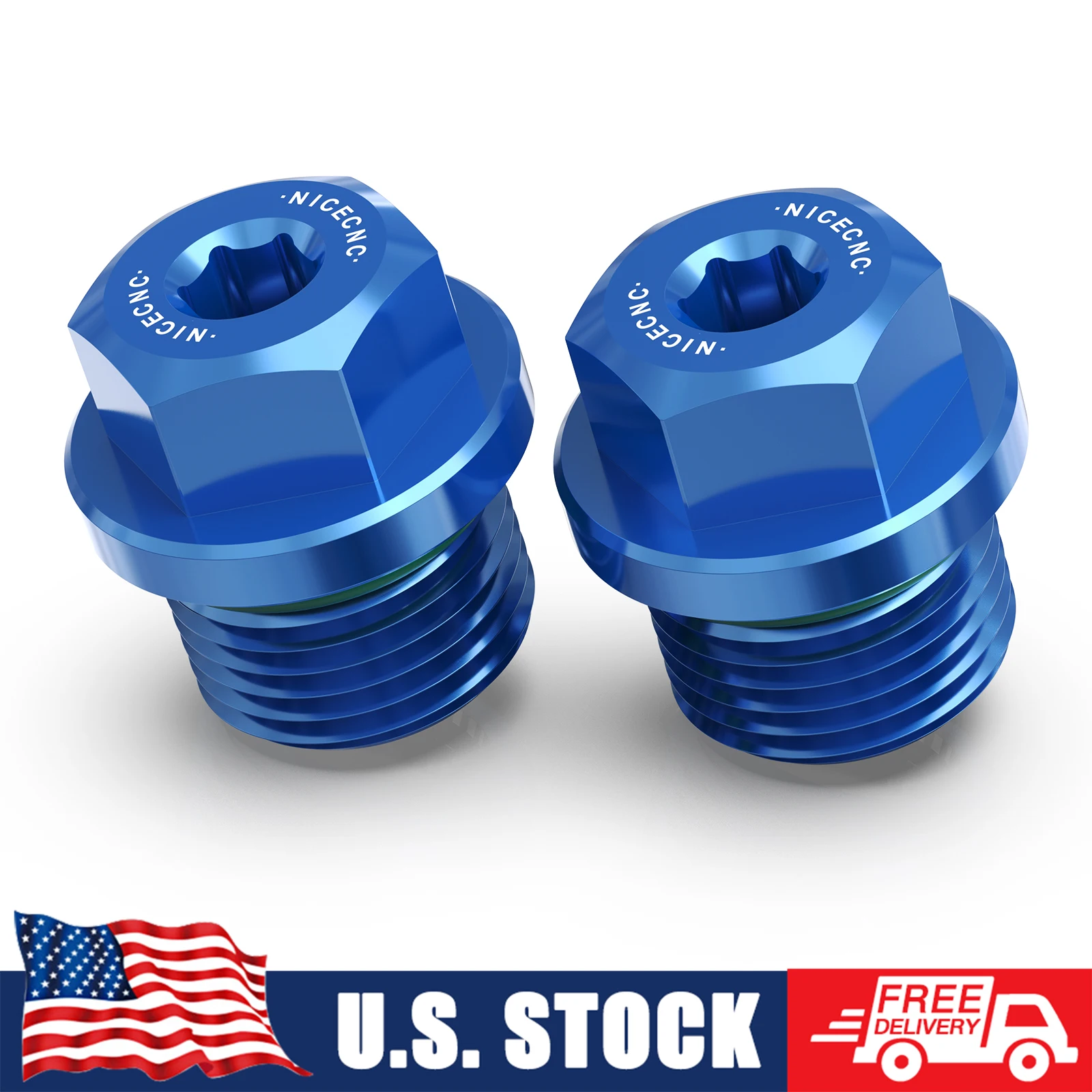 

NICECNC 2 Pcs UTV Magnetic Transmission Fill Drain Plug For POLARIS RZR XP TURBO/1000 General 1000 Sportsman 550 RZR 900 570