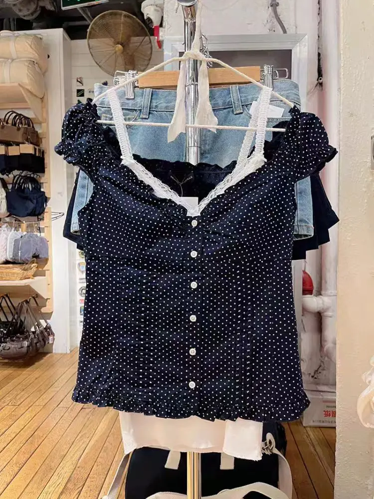 

Brandy Girl Button up irt ort Sve Pleated V-Ne Pure Desire Ins Floral Print Commute Sle Slim Fit Cotton Top