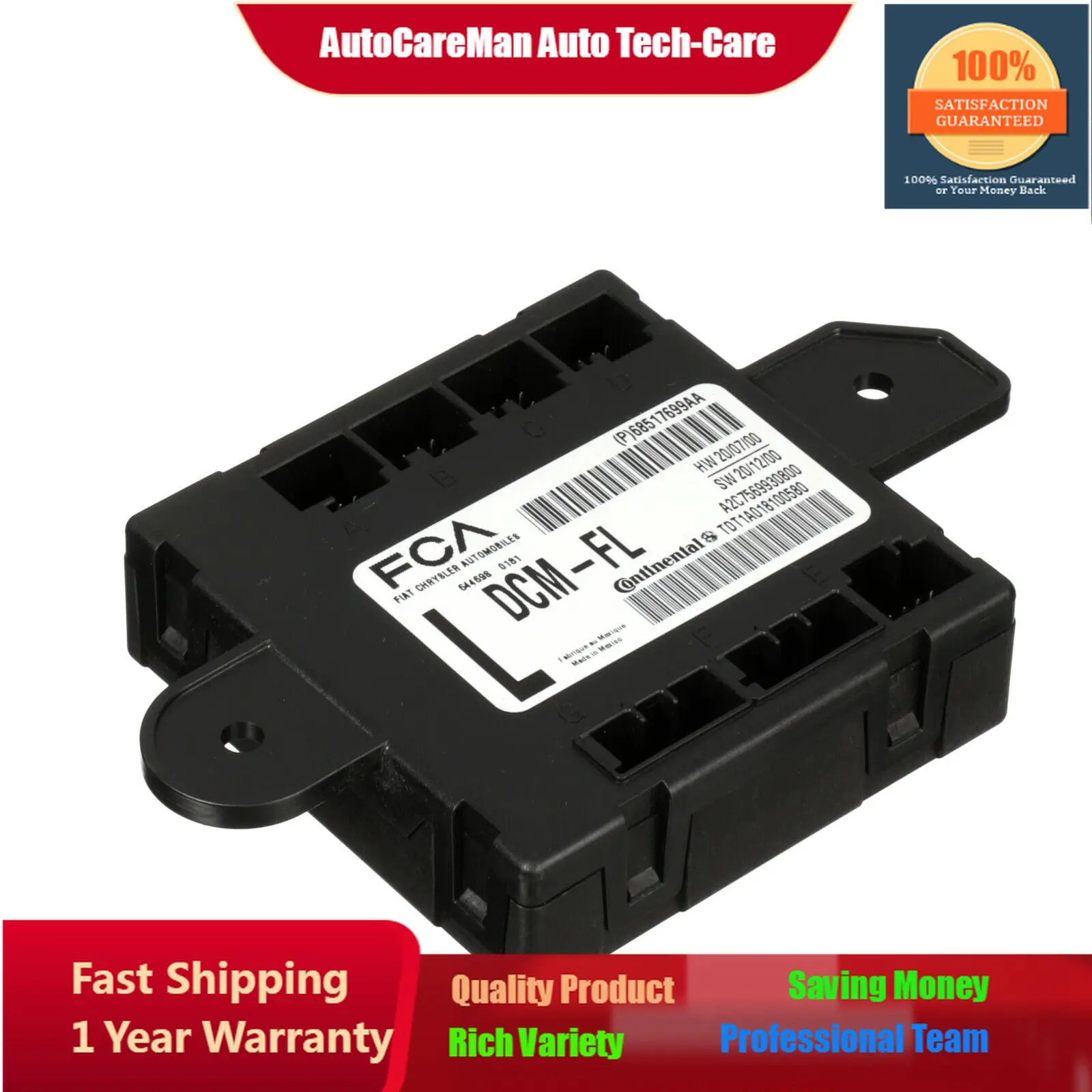 

Fit for 2019-2020 RAM 1500 DOOR MODULE FRONT LEFT DRIVER,Right side OEM 68424179AC 68424178AC Genuine