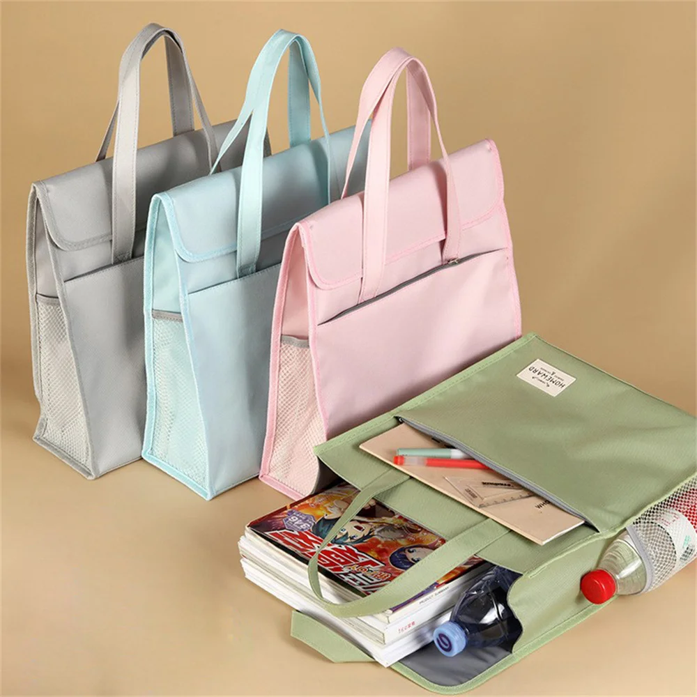 Portable Stereoscopic Learning Bag Large Capacity Waterproof Water Cup File Bag Learning And Tutoring Bag For Students