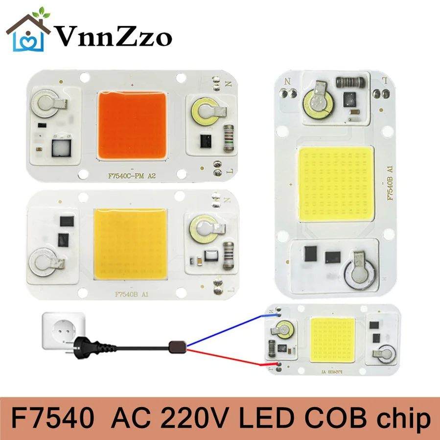 

AC110V 220V LED COB CHIP 20W 30W 50W cold white warm white light full spectrum emitting diode LED matrix indoor plant light