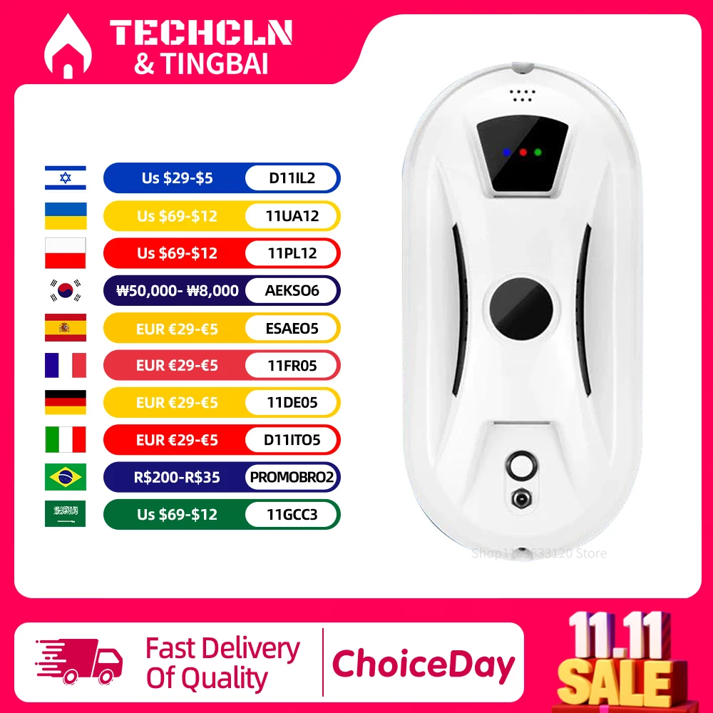 Smart Window Cleaning Robot Electric Intelligent Glass limpiacristales Robot Vacuum Cleaner for Window Remote Control for Home