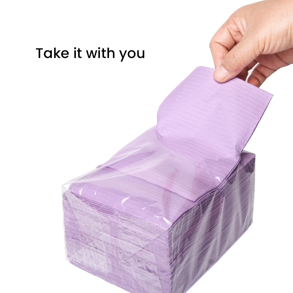 حصيرة طاولة للاستعمال مرة واحدة، حصيرة تنظيف الوشم 50 قطعة/الحقيبة طبقة من الورق المرفق بالفيلم البلاستيكي المعزول، استوديو الوشم JZ #4