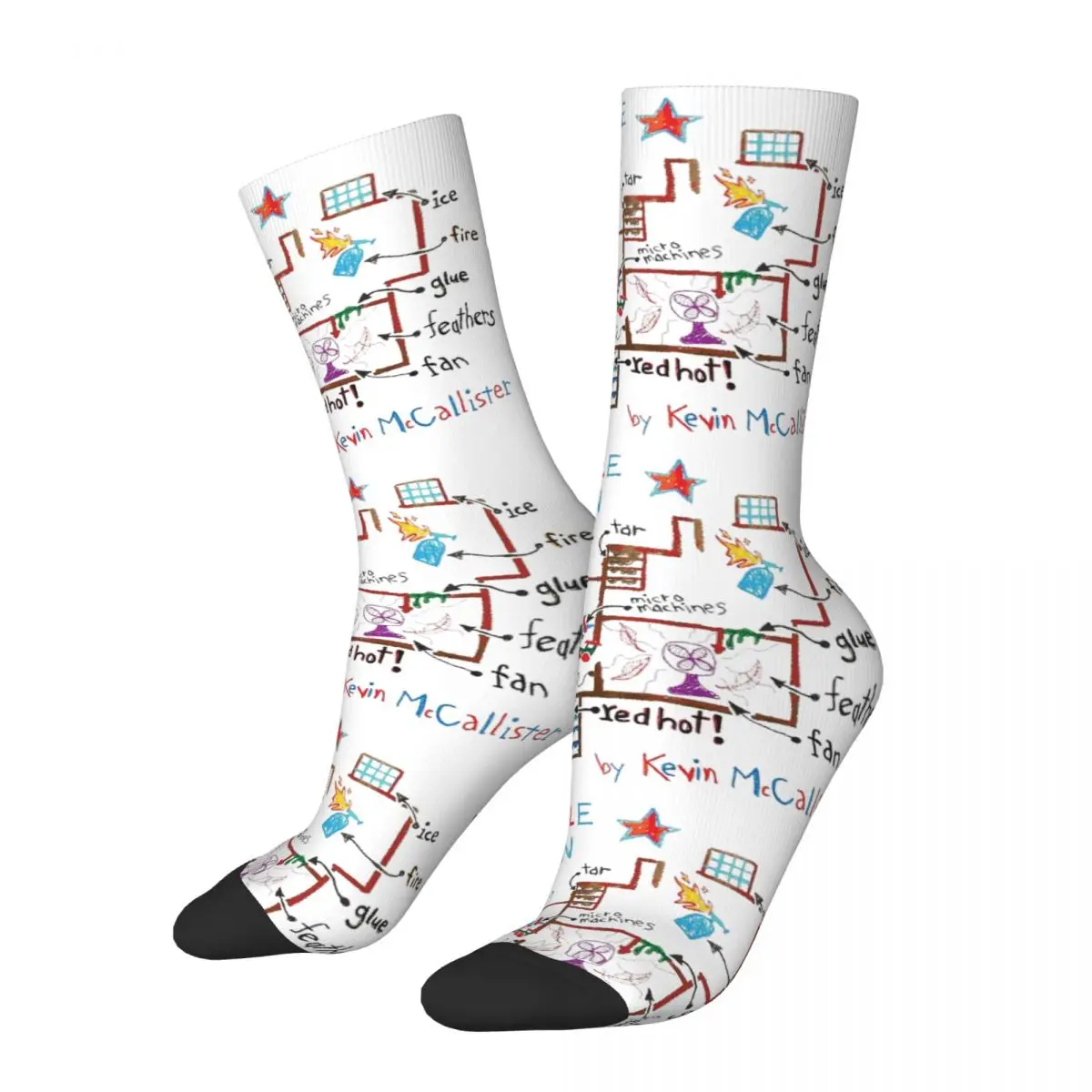 Home Alone Movie Battle Plan Socks Men Women Polyester Casual Socks Hip Hop Spring Summer Autumn Winter Socks Gifts