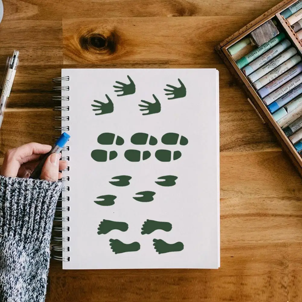 Łatwe w czyszczeniu szablony śladów wielokrotnego użytku świąteczny Halloween zestaw szablonów śladów dla majsterkowiczów rzemiosło dekoracje świąteczne Petg dla sztuki