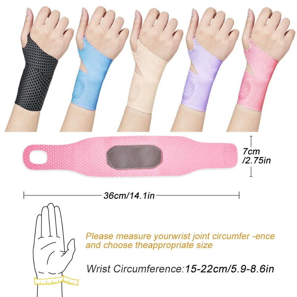 1 Piece Lightweight Laminated Adjustable Wrist Wrap – Unisex Support for Work, Badminton & Gym Training for Women Men