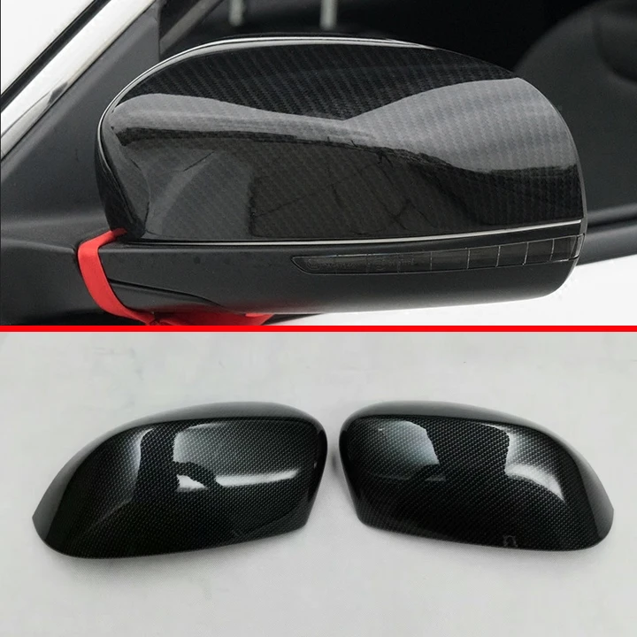 Carbon fiber Style Side Mirror Cover Trim For Jeep Compass 2017 2018 Car Accessories Stickers