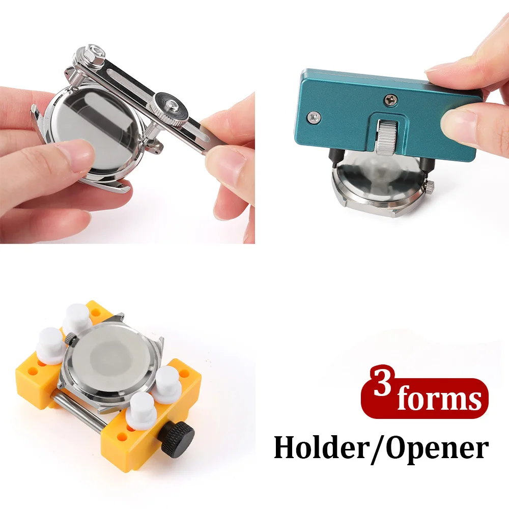 

Plastic Metal Watch Repair Tool Portable Holder Opener Watch Back Cover Opener Remover Battery Replacement Tools Watchmaking Kit