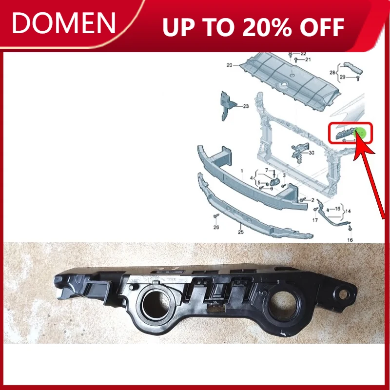 

Автоматический левый и правый направляющий кронштейн решетки переднего бампера для Audi A6 C8 2019 2020 2021 2022 2023 2024 4K0807283 4K0807284