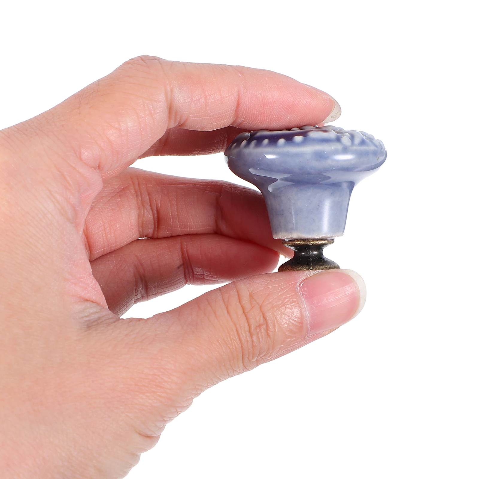 

6 Pcs Dresser Cabinet Knobs Vintage Decorative Door Drawer Blue Handles Ceramic Pulls